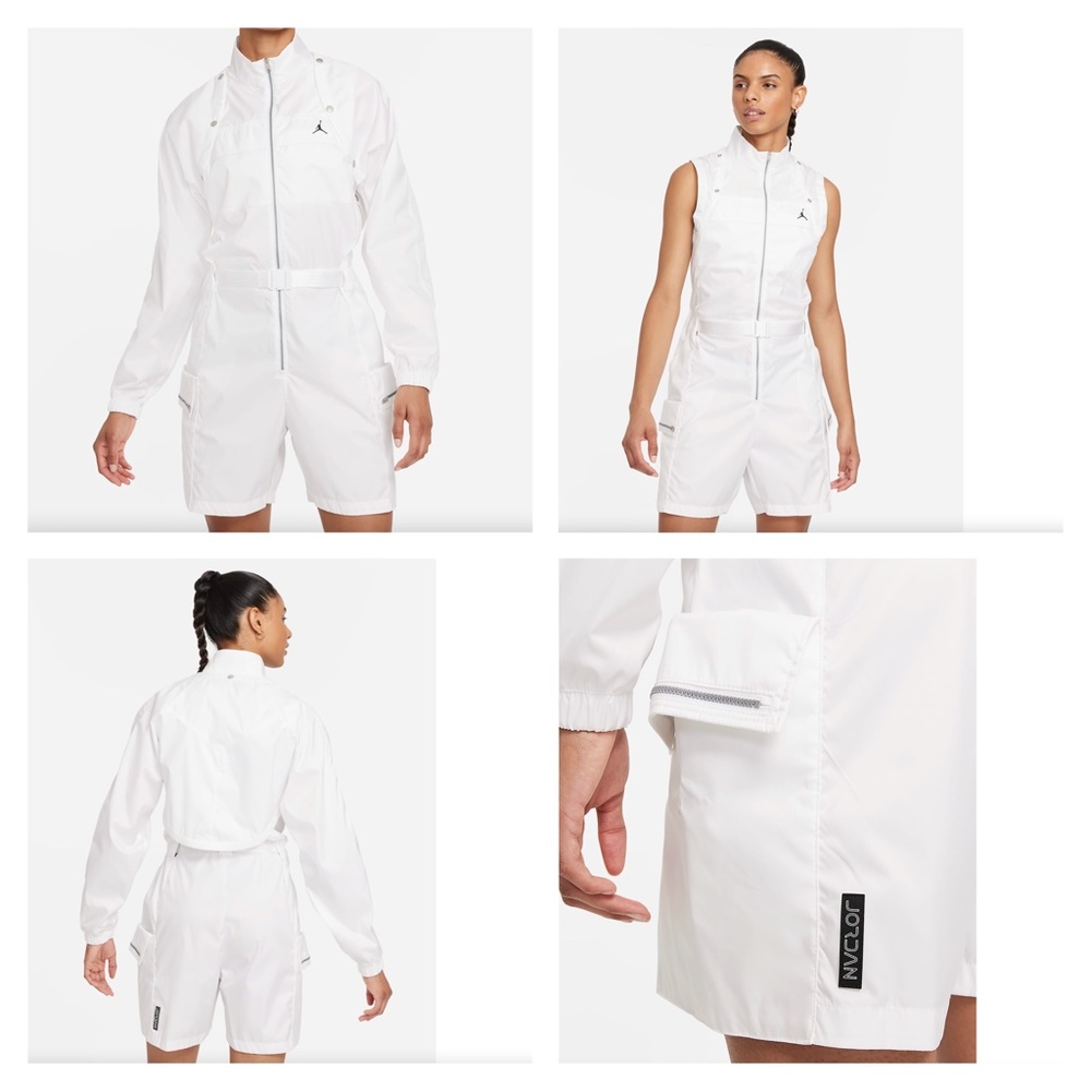Nike Jordan Next Utility Capsule Flight Suit Romper Jumpsuit White Small NEW